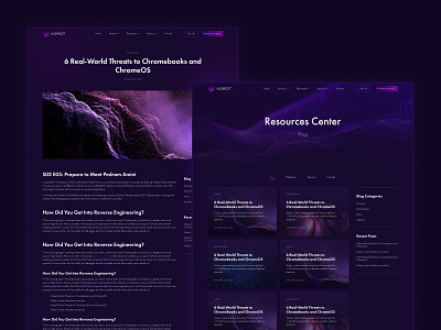 Blog and article pages for the Cybersecurity website article blog blog template cybersecurity cybersecurity website dark dark blog dark ui ddos design dribbble figma interface it multi page security ui ux webdesign website