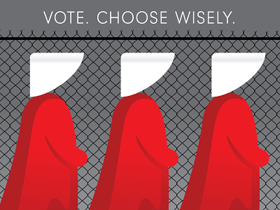 Vote. america campaign digital election freedom go vote handmaid handmaids tale illustration usa vector vote voting womens rights