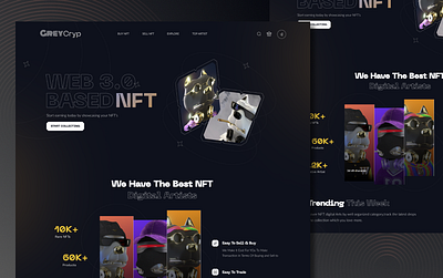 NFT - HOMEPAGE UI DESIGN design home home page design mobile app ui design onboarding restaurant ui ui design web deisgn