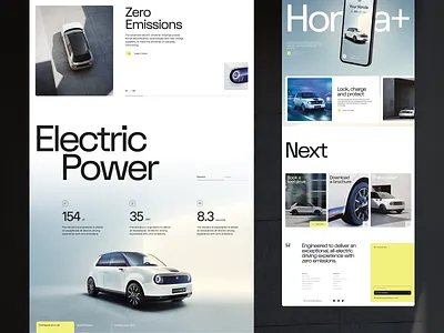 Honda Landing Page branding design graphic design landing page logo ui web