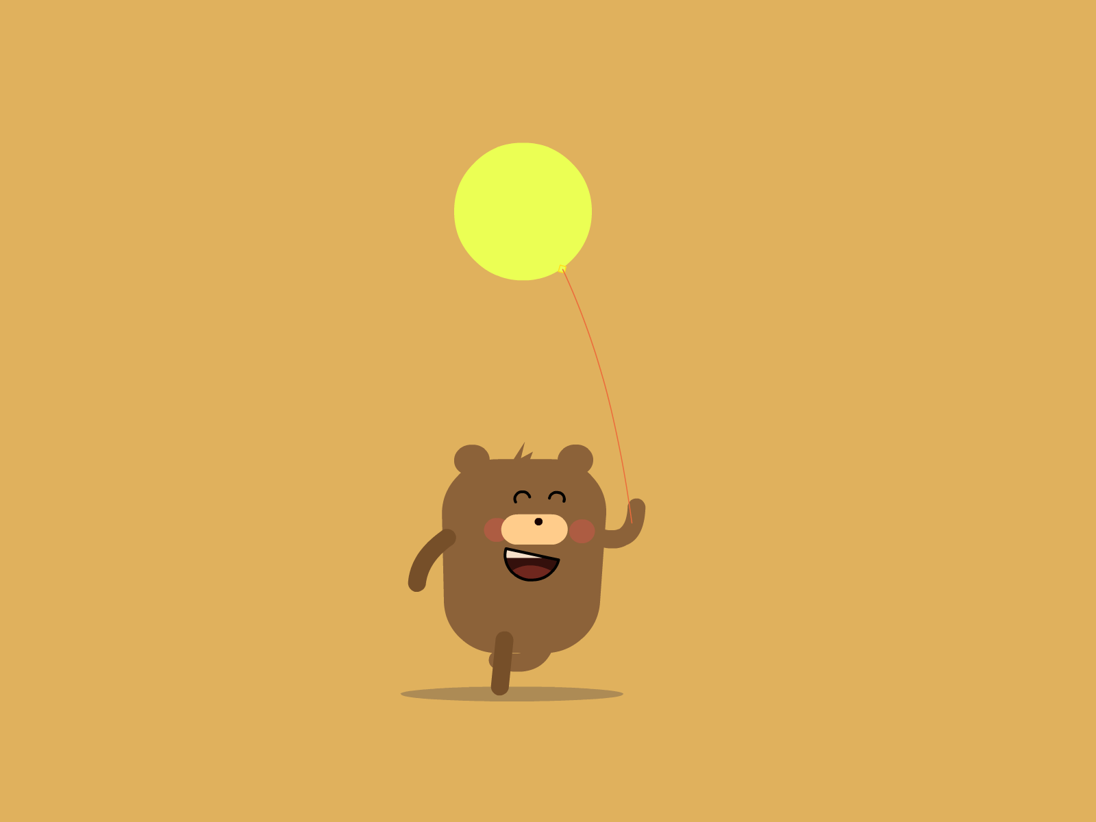 Balloon Bear animation bear cute loop lottie motion graphics