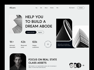 Website Home Page UI agency website building home page landing page property website real estate real estate agency real estate website realtor ui uiux ux web design web header web page webflow website website design