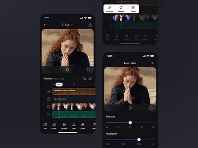 Video editor app app clean creator design edit editor editor app film interface maker movies platform ui uidesign uiux ux uxdesign video video editor videos