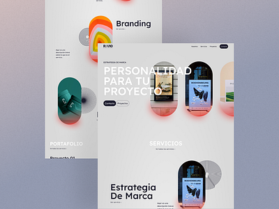 Round Branding Website branding design ui web design