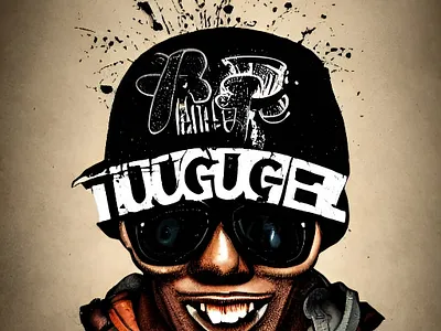 Bunny head fashion graphic design hip hop shades thug