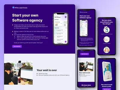 Responsive Landing Page landing page mobile responsive responsive design software agency software development ui ux website