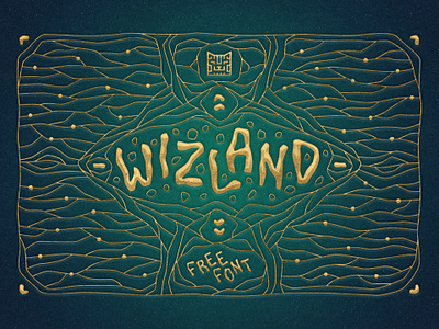 WIZLAND | FREE FONT artwork book design ethno fantastic fantasy font free freebie gold graphic design hobbit lettering lord of the rings magic type typeface