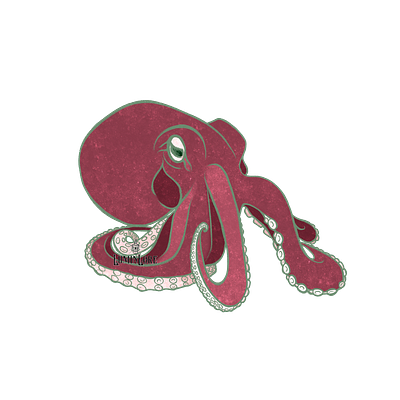 Octo-cutie berry tones design digital art graphic design illustration octopi octopus