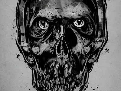 Bone Head dead design future god graphic design grave digger king logo