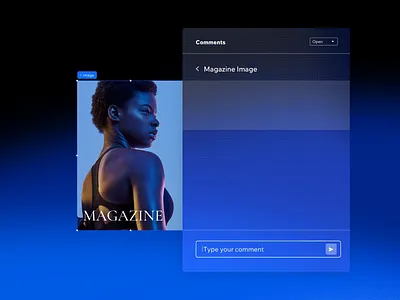 Live comments assign tasks blue chat collaboration comments design editor x feedback graphic design live comments motion graphics notes site task team ui web design website