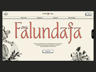 Meditation Guide - South Gong animation branding illustration landing page meditation mental health motion graphics pastel prototype trending ui ux vector web web design website