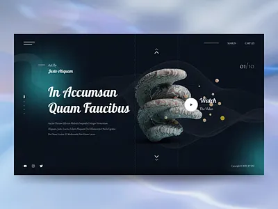 Landing page - 3D Abstract Elements 3d 3ddesigning 3delements abstractdesign abstractdesigner abstractdesigns blender branding creative hero section interface landingpage master creationz ui webpage website hero section