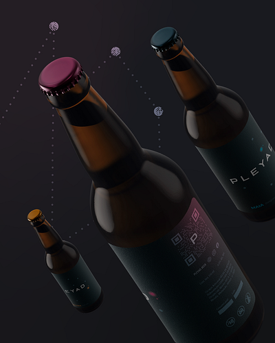 Pleyad Beer branding design graphic design logo packaging
