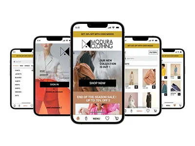 Clothing Brand E-commerce App Design app branding design logo ui