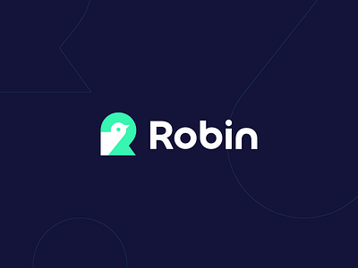 Robin abstract ai bird bold branding clever corporate data finance fintech logo money negative space payment robin saas technology trading vibrant young