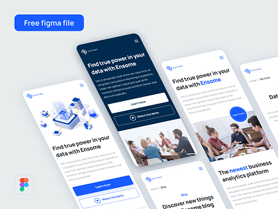 Ensome Free website template branding cms envato figma framework free free psd free template mobile product responsive template themeforest ui ux vector web website design wordpress