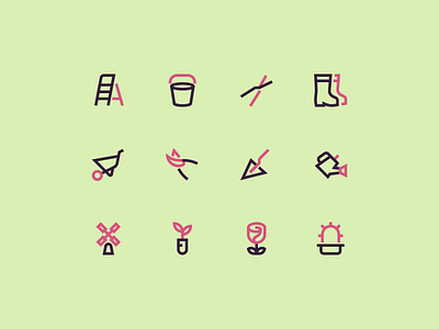 Gardening Icons 24px agriculture equipment gardening green icons nucleo outline tools