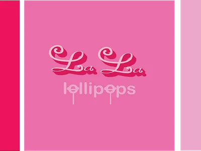 La La lollipops graphic design logo