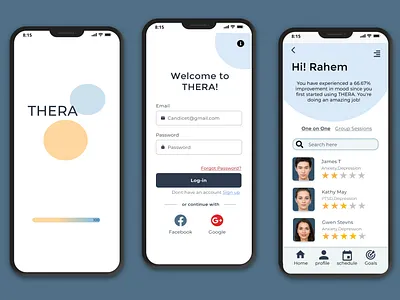 THERA Mobile App app therapy ui