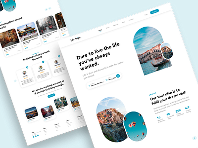 Lily Trips Agency Landing Page design landing page travel trips ui ui ux ux ui designer hanoi web design