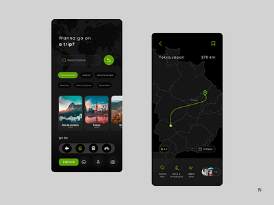 Travel guide App UI animation branding design draw figma illustration imagination logo productdesign ui ux