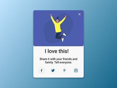 #DailyUI Day 10 - Social share app design graphic design illustration typography ui ux vector