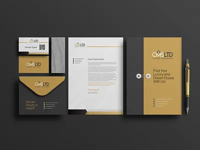 Luxury Housing Business Branding Identity Design business identity corporate design exterior housing illustration interior logo luxury housing print design real estate real estate venfor stationery materials