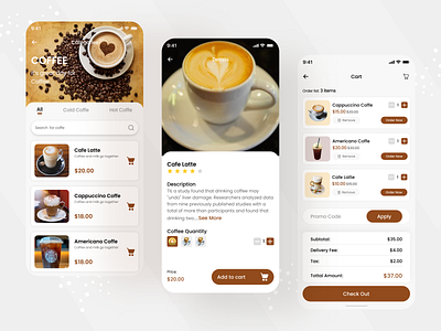 Cafe shop mobile app ui design cafe cafe and drink cafe app cafe shop cappuccino coffee cool cafe espresso food food delivery hot cafe mobile cafe app mobile cafe shop mobile ui design restaurant restaurant app ui ui design uiux zeal cafe