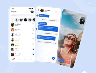 Messages Mobile App appdesign dailyinterface designmobile dribbble dribbbleshoot madewithfigma messages mobileapp ui gradient uidesign uidesinpatterns uiinspiration uiinteraction uitrends uiux uiuxdesign uiuxmaster userinterface uxbrainy uxdesign