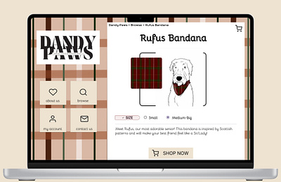 Dandy Paws - Product page - Figma branding design dogs figma graphic design illustration landing page logo minimalist patterns product product page ui uiux ux ux design website website design website mockup
