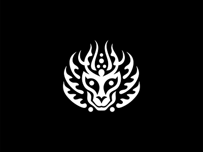 Tribal Dragon Head Logo abstract bold branding design dragon emblem entertainment fantasy fashion gaming icon illustration logo magic mark mythical sports tribal vector