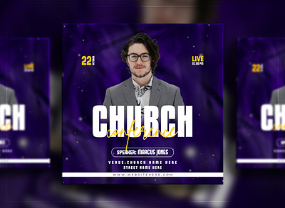 Church ​conference flyer social media post web banner animation banner branding ceremony christian collection conference cosmetics cover fishing flyer graphic design holy instagram motion graphics night post poster social media kit week