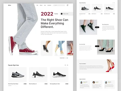 Shoe Shop Landing Page Design 3d animation branding design graphic design illustration logo motion graphics ui vector website