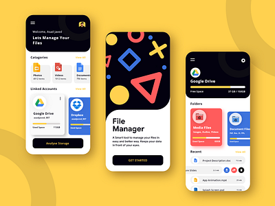 File Manager App app app design creative design file manager inspiration manager mobile app storage ui ux