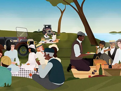 Little Designer - Ford spread car ford illustration people publishing vintage