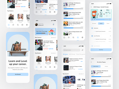 Blajar E-Learning App courseapp educationapp elearningapp figma homepage mobileapp uidesign uiux
