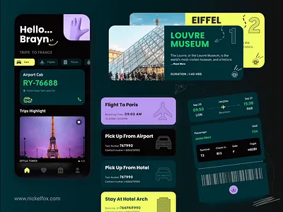 Travel Itinerary App app cards casestudy clean colour design flight fresh graphic design icons illustration mobile pop screen ticket tour travel trending ui ux