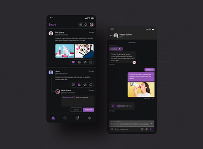 Social media app app appdesign chat dashboard design media social socialmedia ui uiux ux website