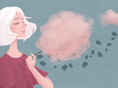 Sweet Dream Illustration art artwork girl graphic design illustration noise vector woman