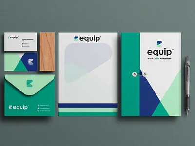 Equip Stationary Design brand identity branding design equip flat logo stationary stationery vector