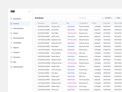 WeExpert CRM – Smart Invoicing & Client Management bestdesign businesstools crm designsystem invoicin productdesign radixui saasdesign startupdesign topdesign uidesign usability uxdesign