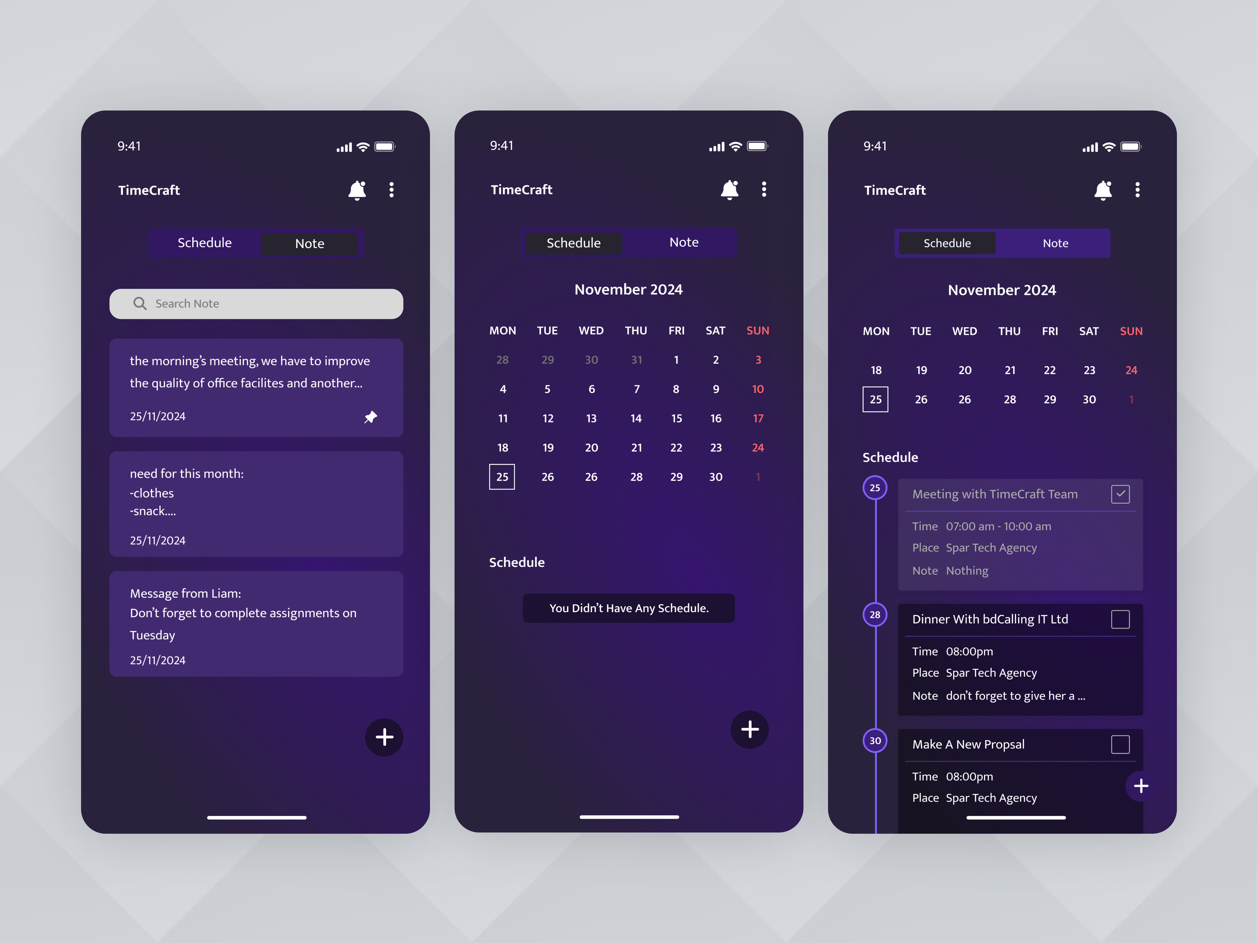 TimeCraft Mobile app 2025 new shots app app design apppp calendar design figma mobile app new design routine time time app time craft timecraft mobile app timeee timing ui uiux user interface