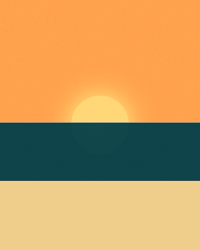The End of Summer adobe adobe illustrator beach circle design geometric geometric shapes geometry graphic design illustration ocean playoff rebound sea shape shapes summer sun sunset vector