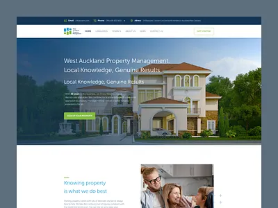 West Auckland Property Management Website branding design fonts illustration logo managment mobile property ui ux vector website