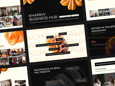 Kharkiv business hub | Presentation design | Pitch deck banner branding business graphic design pitch deck presentation presentation design