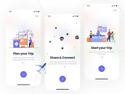 Travel App Onboarding clean destination holiday location luxury minimal mobile design travel app trip ui ux vacation