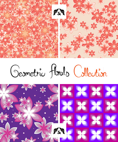 Geometric Florals Patterns..✿ꈍˬꈍ)つ━✫❁*✧･ﾟ★｡:* affinity designer floral flowers geometric illustration vector vector illustration