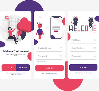 SIGN UP - Daily UI challenge Day 1 dailyui design illustration mobile ui