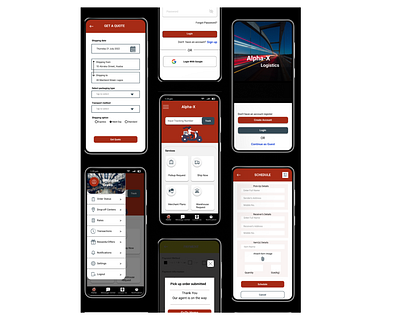 Logistics Ordering App logistics app ui ux ux design