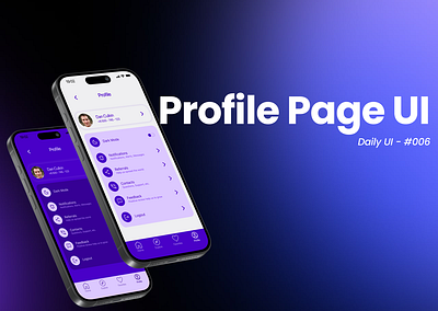 Profile Page UI - #006 branding dailyui design figma graphic design illustration logo ui